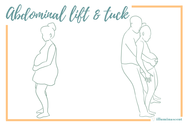 Two great positions for progressing early labour in childbirth 3 2 abdominal lift and tuck